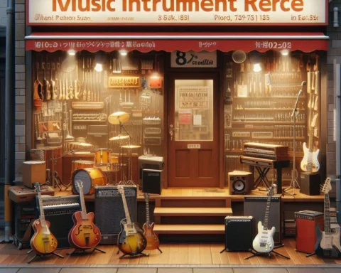 Music instrument rental place